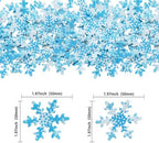 Gyufise 50Pcs Pink Edible Cupcake Cake Toppers Snowflake Cake Decorations for Christmas Winter Frozen Theme Party Supply Decoration Multi