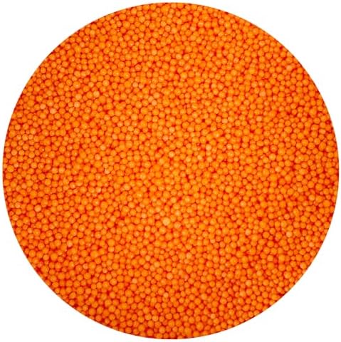 Orange Nonpareils Sprinkles 2.5 oz, Sprinkles For Cake Decorating, Baking, Ice Cream & More, The Hampton Candy Company
