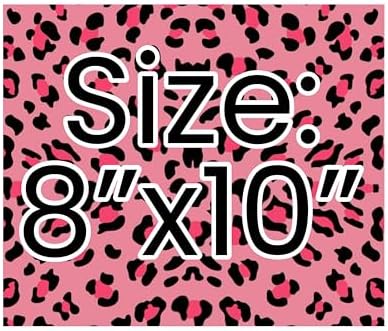 Edible Leopard Print Cake Wrap, 8 x 10 inches, Icing Sheet Cake Topper blush pink color