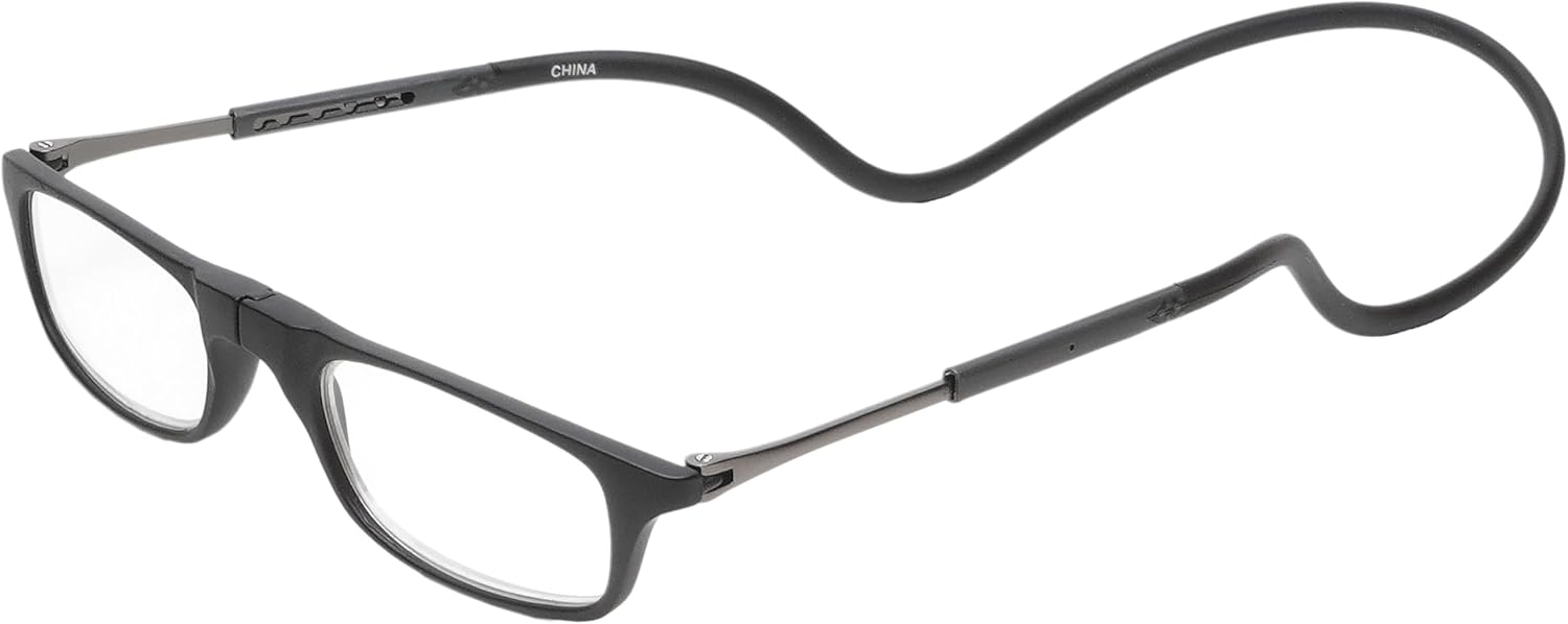 Calabria SP03 Snap Magnetic Reading Glasses Men Women Front Connect Adjustable Temples Eyeglass Around Neck Hanging Readers