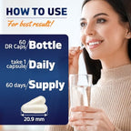 Vitamatic Bifidobacterium lactis - 20 Billion per DR Capsule - 60 Count - Digestive Support - Made with Prebiotic Inulin Fiber