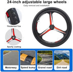 Sport wheelchair 24-inch rear wheels for stability and easy removal Hole diameter 12.7mm(Black Single wheel)