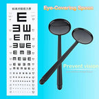 6 Pcs Black Handheld Eye Occluder, Plastic Vision Optics Optometry Instrument for Eye Chart Exam Vision Test