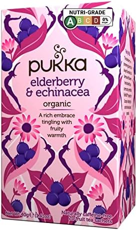 Pukka Organic Elderberry & Echinacea with Elderflower Tea - 20 Tea Bags