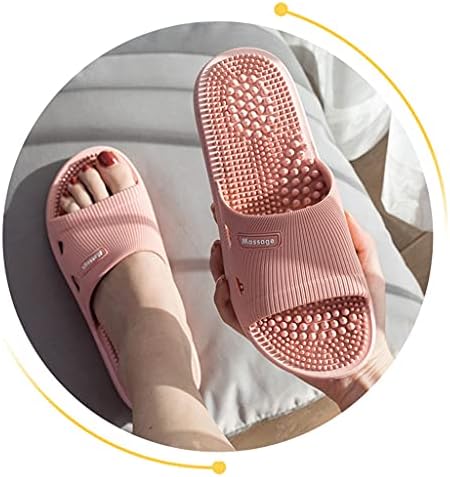 Food Massage Slippers Shoes for Women Men Home Shoes Shock Absorbing, Therapy Promoting Blood Circulation Myofascial Release Trigger Point Acupuncture, Pink, 7.5-8 Women