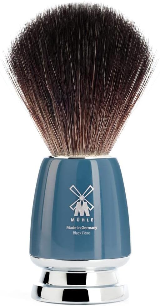 MÜHLE RYTMO Black Fiber Luxury Shaving Brush - Perfect with Soaps and Creams