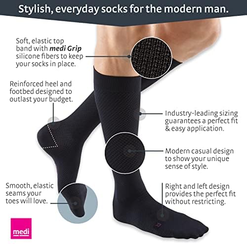 mediven for Men Select, 20-30 mmHg – Closed Toe, Knee High Compression Stockings