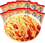20 packs Fresh spicy golden enoki mushroom, spicy strips,Chinese specialty food, seasoned dishes,Instant snacks，Latiao， Instant Dishes (20 packs)