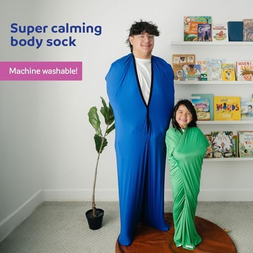 Fun and Function - Space Explorers Body Sock - Calming Sensory Sack for Kids, Teens, & Adults - Promotes Self-Regulation Skills - Red - Small (40" L x 26" W)