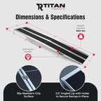 Titan Ramps Multi-Fold Wheelchair Ramp, 10 Foot Folding Aluminum Scooter Ramp, 600 Pound Capacity