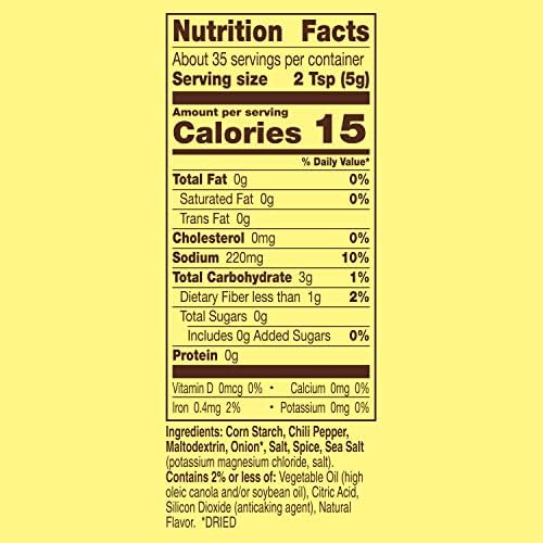 Old El Paso Taco Seasoning, 25% Less Sodium, Large Size, 6.25 oz.