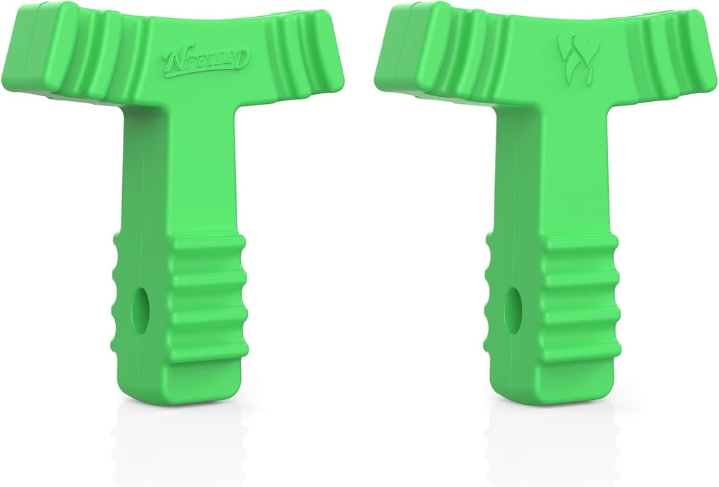 2 Pcs Chewies for Invisalign Aligners, Orthodontic Aligner Chewies Chompers Aligner Trays Seaters Durable Medical Grade Silicone Compatible with Invisible Braces (Green)