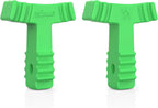 2 Pcs Chewies for Invisalign Aligners, Orthodontic Aligner Chewies Chompers Aligner Trays Seaters Durable Medical Grade Silicone Compatible with Invisible Braces (Green)