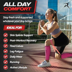 Rymora Calf Compression Sleeves Men Women - Leg Compression Sleeve Footless Socks - Shin Splint Relief Fitness Running