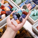 GEHECRST Assorted Raw Healing Crystals Gemstone Box Natural Rough Rock Quartz Crystal Stones Bulk for Wicca Reiki Chakra Healing Meditation Home Decor DIY Project Spiritual Crystal Gift Christmas