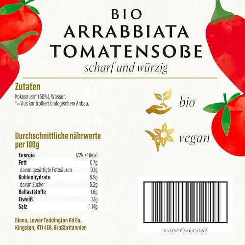 Biona Organic - Pasta Sauce - Arrabbiata Spicy - 350g (Case of 6)