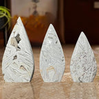 Unique White Agate Crystal Cave Tower - Natural Stone Ornament for Home & Jewelry Decor, Perfect DIY Accessory & Gift for Christmas, Halloween, Easter