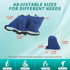 Anti-slip Wheelchair Cushion with Pommel Wedge and Seat Belt for Enhanced Comfort and Stability- Designed for Pressure Relief, Removable Breathable Cover, Ideal for Wheelchair Users (18.5 x 18.5 inch)