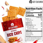 Get Cultured Sweet Chili Garlic Baked Rice Chips, Crispy and Crunchy Rice Chip Snack – Gluten & Dairy Free, No Preservatives – Healthy Snack Pack for Adults and Kids | 4.2 Oz Resealable Bag (1Pack)