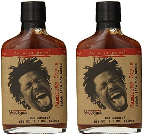 Jamaican Style Hot Sauce - 2 Pack - 7oz Bottle - Made in USA - All Natural Ingredients, Non-GMO, Gluten-Free, Sugar-Free, Vegetarian, Keto