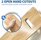 Blue Jay Wooden Transfer Board for Wheelchair Transfers - 32" Heavy Duty Slide Board with Handles - 10" x 32" Patient Assist Device for Car, Bed, Chair & Seniors - Smooth Surface & Tapered Ends