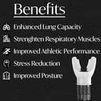Blue Rose Lung Trainer Breathing Exercise Device for Lungs Adjustable Breathing Trainer for Endurance Pulmonary Capacity and Respiratory Muscle Strength