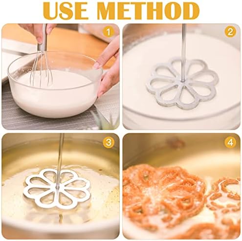 Cabilock Portable Fried Snack Mold 10.23In Flower Waffle Cooking Tool for Kitchen Frying Homemade Pastry Maker Kitchen Supply