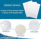 Boao 20 Pieces Disposable Bed Sheet Covers Spa Massage Table Sheet Waterproof Bed Covers Flat Sheets Non-woven Fabric, 31 x 71 Inches(White)