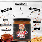 Spicy Peanut Sauce - Perfect for Noodles, Meats, Rice Seasoning, Dipping, All Purpose Seasoning and Stir Fry Sauce, Marinade, NON GMO, Gluten Free, Vegan and Dairy Free, 9 fl oz
