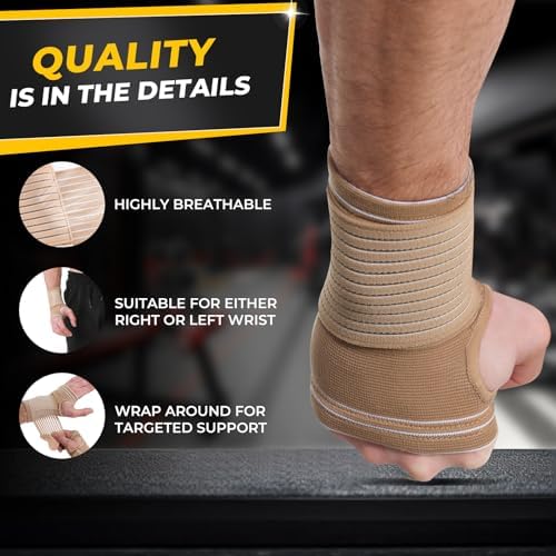 NeoTech Care Hand Palm Wrist Support (Beige, Size M, 1 Unit)