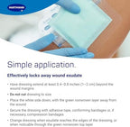 Zetuvit Plus Silicone Border Superabsorbent Dressing – Sterile Self-Adhesive Wound Dressing, Silicone Interface, High Absorbency (5″ × 5″)