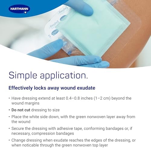 Zetuvit Plus Silicone Border Superabsorbent Dressing – Sterile Self-Adhesive Wound Dressing, Silicone Interface, High Absorbency (5″ × 5″)