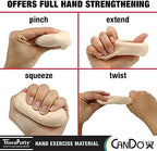CanDo Theraputty Plus Hand Exercise Putty for Rehabilitation, Exercises, Hand Therapy, Hand Strengthening, Stress Relief - Tan 3 oz XX-Soft