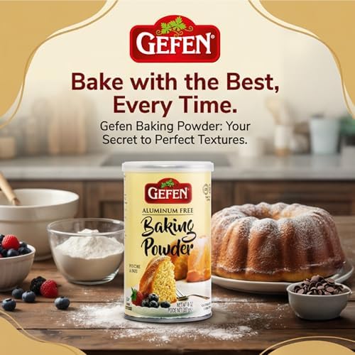 Gefen Baking Powder, 8oz Resealable Container, Gluten Free, Aluminum Free, Cornstarch Free