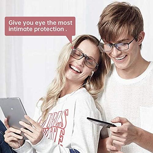 Reading Glasses Clip On and Flip Up Blue Light Blocking Magnifying Glasses Magnifiers Lenses Readers for Unisex (Transparent, 2.5)