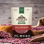 Organic Small Red Beans 1 lb - Non-GMO, USDA Organic, Tested Clean Certified, Vegan - Rich in Fiber & Protein for Soups, Burritos, Salads, & Chili - Grown in USA, Farmed On Regenerative Soil by Doudlah Farms