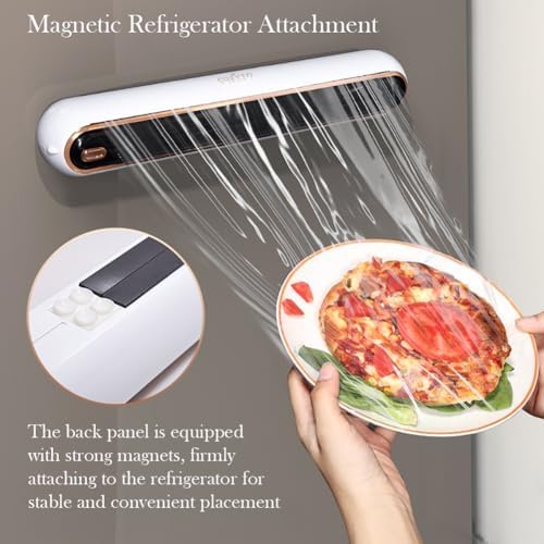 EasyCutter- The Premium Effortless Cling Film Dispenser for Every Kitchen by COZYTO (Classic Black)