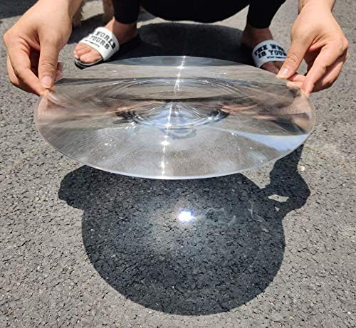 2-Pack Large Fresnel Lenses Φ300mm(11.81"), Focal Length 600mm, Acrylic Magnifier for Solar Heating, Solar Cooking, Visual Education. (Focal Length 600mm)