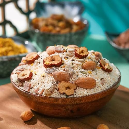 Lotus Root Powder Soup Mix, Instant Chinese Asian Cuisine, Instant Breakfast，Chia Seeds, Osmanthus, Nuts，Chinese Cereal