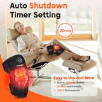 Red-Light-Therapy, Infrared Light Knee Brace Wireless Rechargeable for Knee Shoulder Pain Relief, 660nm & 850nm Infrared Therapy Heated Device for Knee/Shoulder/Joint/Elbow, Gifts for Women Men