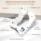 6-in-1 Ceramic Body Gua Sha Facial Tools | Lymphatic Drainage Tool, Face Sculpting Tool & Acupressure tool | Body Guasha | Trigger Point Massage Tool for Fascia Massage and Cellulite,Spring Skin Care