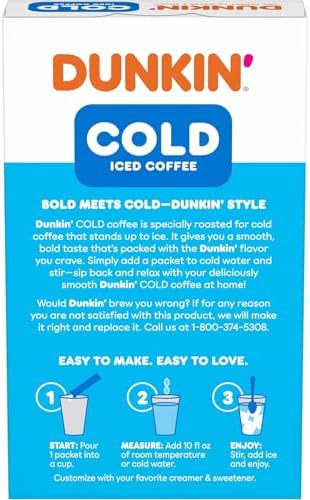 Dunkin' Cold Coffee Packet, 1.02 oz., 6/Box (8133401632)