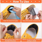 Joez Wonderful 4 Pairs Kids Heel Pads for Shoes Too Big, Self-Adhesive Grips Liner for Loose Shoe, Non Slip Soft Shoe Filler Inserts Cushion for Toddlers Girls Boys (Black)