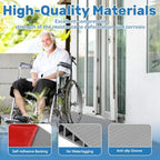 1" Rise Threshold Ramps for Doorways Floor Transition Strip Self-Adhesive 40'' L Wheelchairs Ramps for Doorways, Edge Door Threshold for Home Steps (Grey)