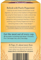 Yogi Tea - Purely Peppermint Tea (2 Pack) - Supports Healthy Digestion - Caffeine Free - 32 Organic Herbal Tea Bags
