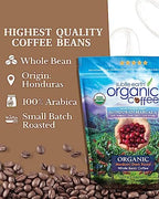 2LB Subtle Earth Organic Coffee - Medium-Dark Roast - Whole Bean Coffee - 100% Arabica Beans - Low Acidity and Non-GMO - 2lb bag