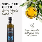 Kouzini Unfiltered Raw Extra Virgin Greek Olive Oil, Greek Extra Virgin Cold Pressed Olive Oil, Single Origin, High Polyphenols, Authentic Taste, Rich Flavor & Aroma, 500ml Glass Bottle