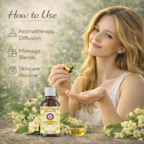 Deve Herbes Pure Linden Blossom Essential Oil (Tilia vulgaris) Steam Distilled 2ml (0.06 oz)