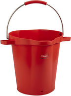 Vikan 56924 Pail,5 gal.,PP/SS,Red