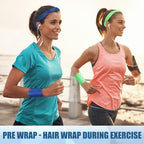 Pre Wrap Athletic Tape 6 Pack, 2.4 Inch x 22 Yards Foam Underwrap Bandage, Foam Underwrap Sports Tape for Ankle Wrist Knee Elbow Hair Soccer, Black